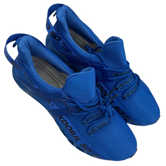 Men’s Blue Athletic Sneakers | Lightweight Running Shoes | Blue Mesh Trainers - Picture 1 of 7